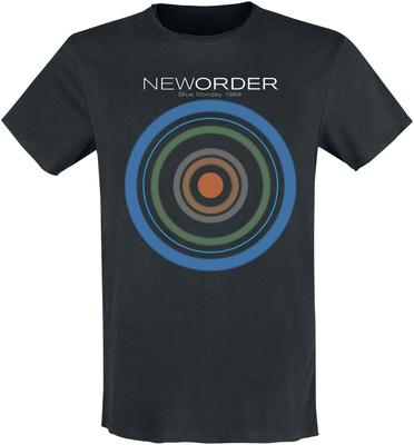 New Order Blue Monday 1988 Konzentrische Kreise Druck Baumwolle T-Shirt Post Punk Streetwear Unisex Rundhals Kurzarm T-Shirt