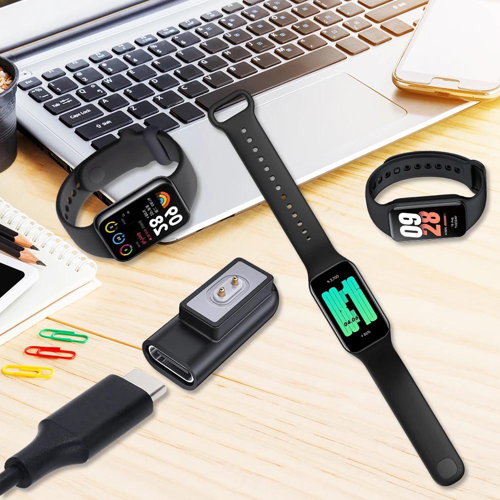 Pro Xiaomi Mi Band 9/8 Pro/8 Chytré hodinky Nabíjecí adaptér Konektor USB C 90° Magnetický nabíjecí adaptér pro Redmi Smart Band 2