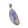 Natural Labradorite Gemstone 925 Solid Sterling Silver Gift Pendant 1.75" N8Z08