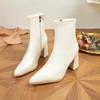 Fashion High Heels Ankle Women's Boots Pointed Toe Sexy Shoes for Women 2025 New Side Zip Classic Daily Boots Women Boots Botas