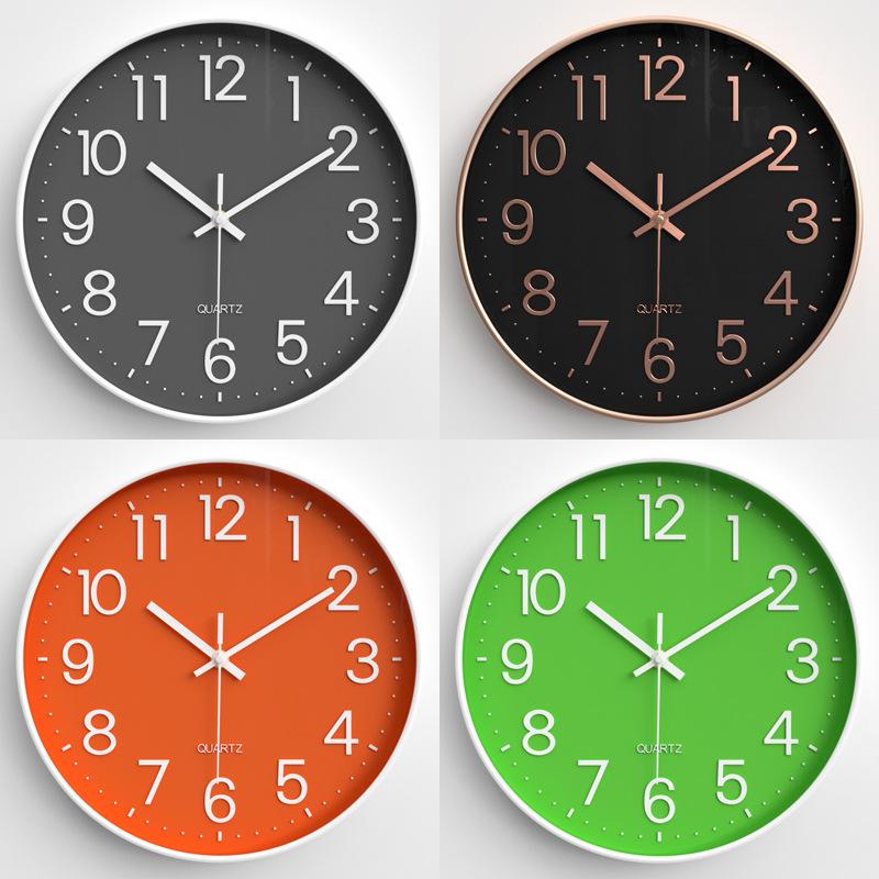 Home Clocks Living Room Wall Clock Bedroom Silent Wall Clock Modern Simple Round Quartz Clock 30CM