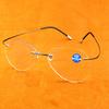 Large Frame Pilot New B Titanium ONLY 2G Ultra-light MEN WOMEN Rimless READING GLASSES +0.75 +1 +1.25 +1.75 To +4