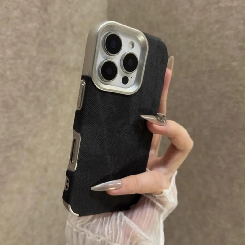 Cowboy Fabric Phone Case For iPhone 17 Air 16 15 14 13 12 Pro Max 11 Plus Jeans Soft Bumper Armor Retro Vintage Cover Funda