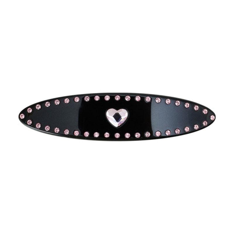 DNINI Heart Oval Hair Barrettes(Black)