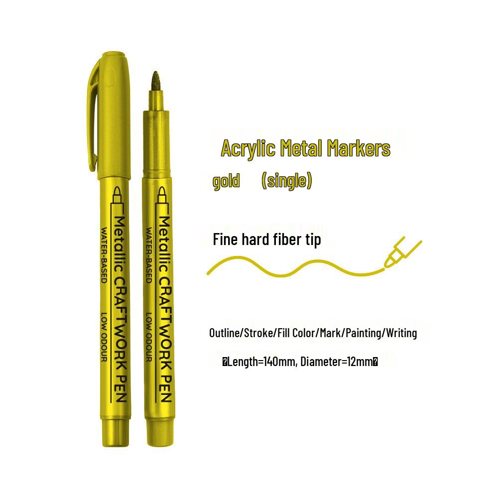Gold & Silver Soft Tip Metallic Paint Pens for Journals and Events