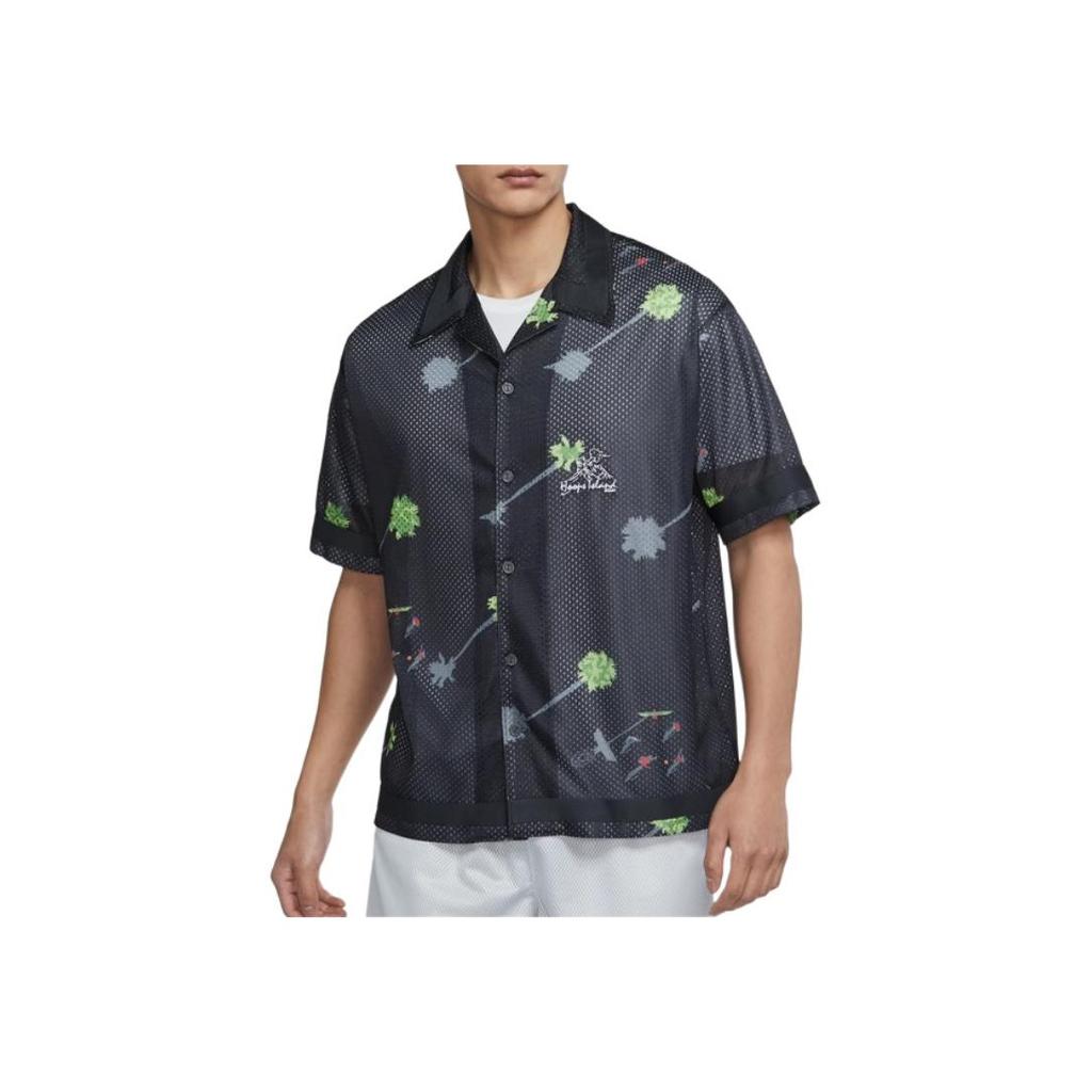 Nike Cartoon Pattern Quick-Dry Breathable Loose Basketball Short Sleeve Shirt Men Tops Black DM8783-010