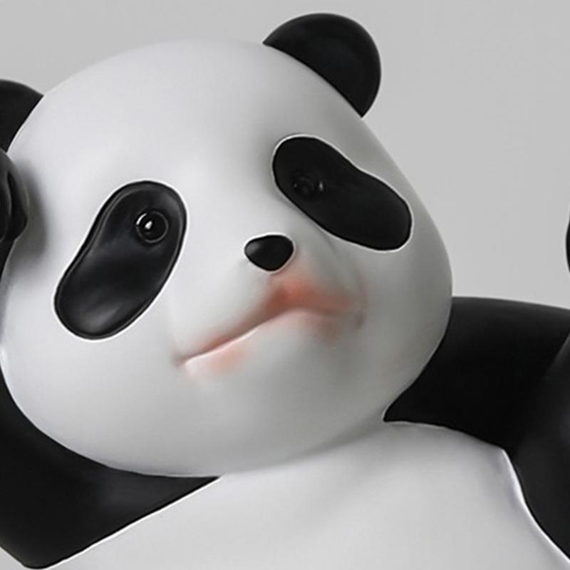 Panda Shaped Mobile Phone Holder Tablet Stand Resin Decoration For Desk Shelf Bedroom Kitchen Decors