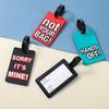 Soft PVC Rubber Luggage Tag with Boarding Strap and ID/Card Holder