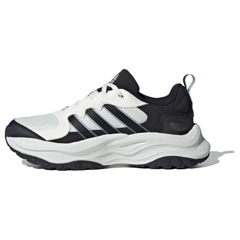 Adidas Maxxwavy Leather Classic Versatile Shock Absorbing Durable Low Top Dad Shoes Unisex Sneakers Black White IF9306