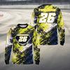Custom Diy Paint Splash Racing Sports Jersey Personalized Name Number Text Long Sleeve Motocross Shirt For Dirt Bike Enthusiasts