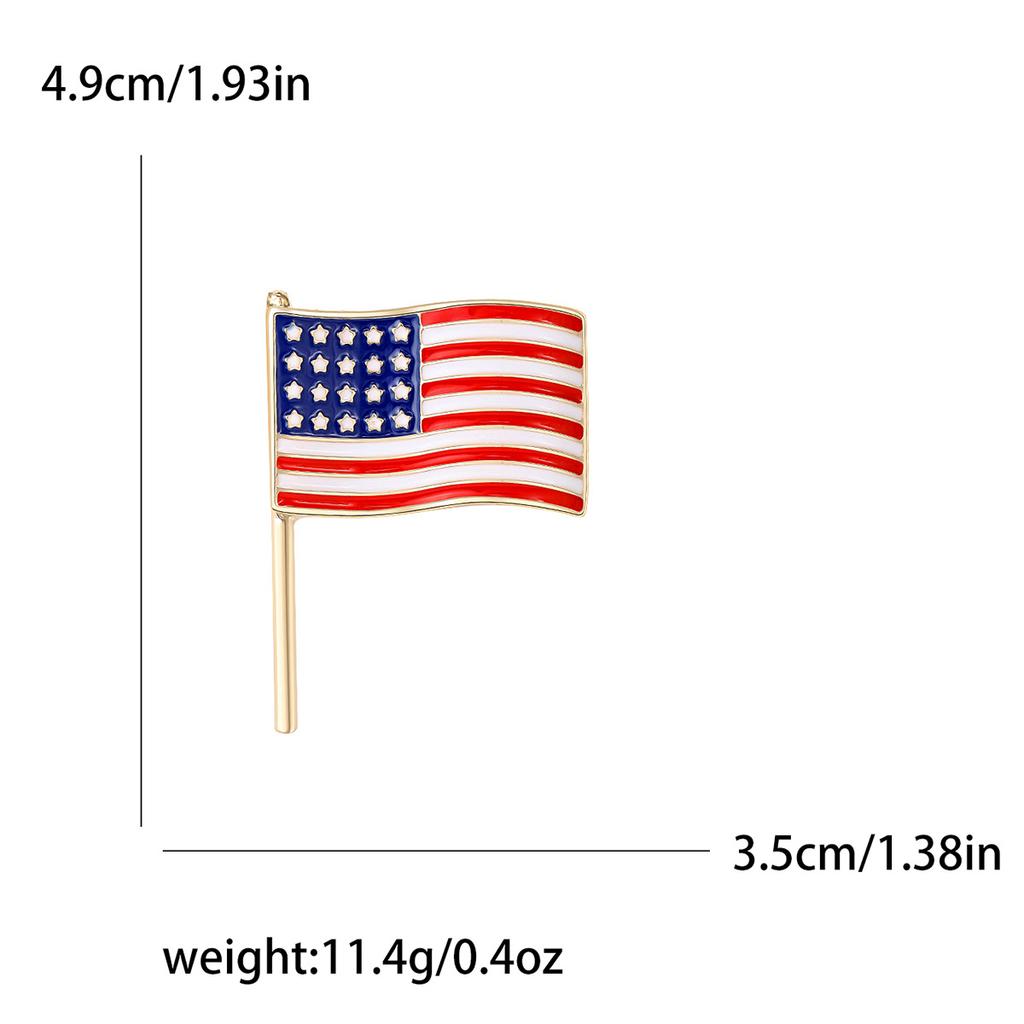Creative Fashion Personality Oil Drip Brooch Versatile Personality Clothing Corsage American Flag Pin