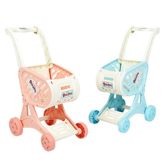 Simulation Plastic Supermarket Shopping Cart Trolley Toy Play House Kids Gift