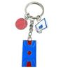 Creative Metal Sports Keychain Set: Ping Pong, Football, Badminton, Basketball Pendant