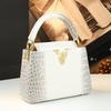 2025 New Crocodile Pattern Leather Women Handbags Luxury Fashion Small Shoulder Messenger Bag Portable Crossbody Shell Bags