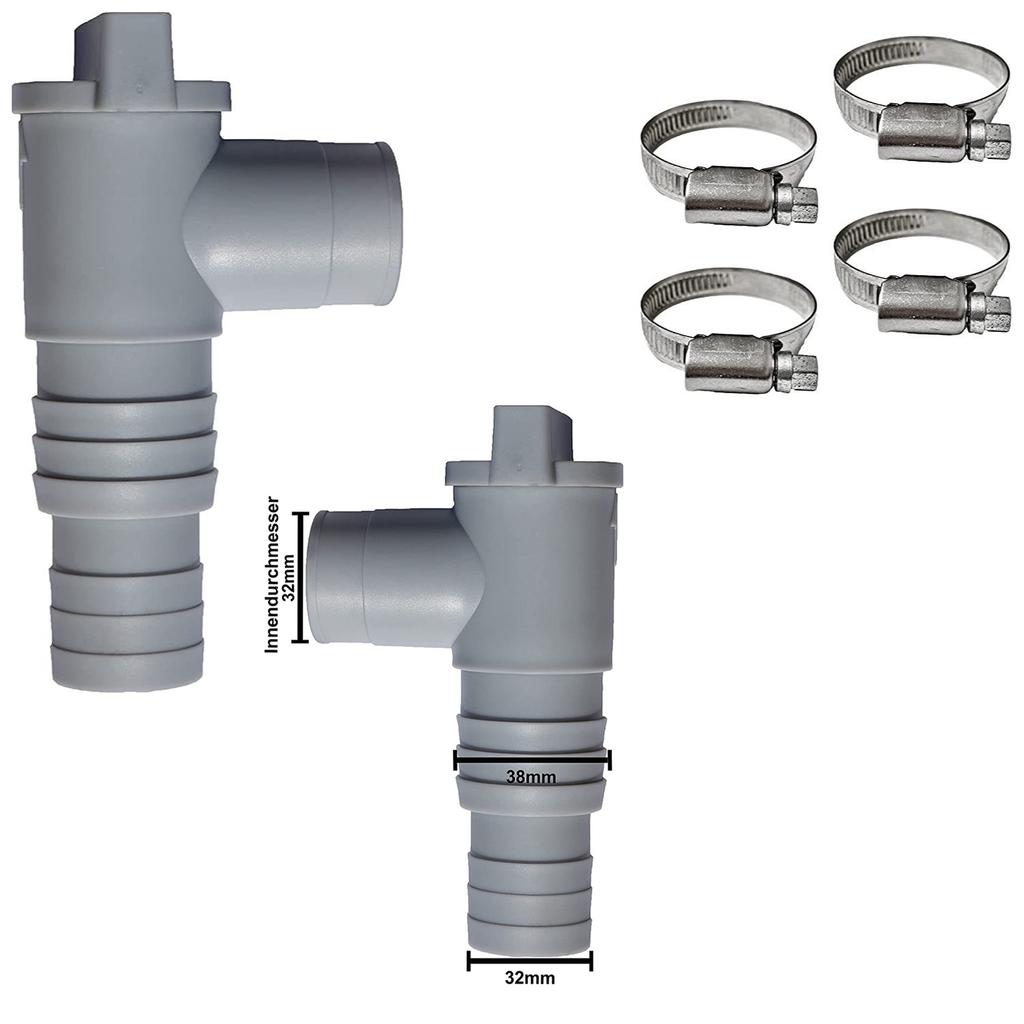 32mm Shutoff Valve Pool Connector Pool Hose Adapter Clamp-style Elbow Pool Drain Valve Shutoff Valve Suitable for Filter Pump