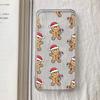New Year Merry Christmas Phone Case For iPhone 16 15 14 13 12 11 Pro Max Mini 7 8 Plus SE Clear Coque Shell Cartoon Cover Fundas