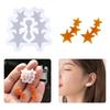 Pentagram Stud Earrings Silicone Mold Suitable for Epoxy Resin Diy Craft Backpacks Pendant Ornament Jewelry Making