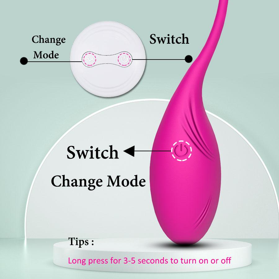 Bezdrátové dálkové ovládání Vibrační vajíčko napnuté cvičení 10 rychlostí G Spot Clit Vibrační míč pro ženy Sexuální hračky pro dospělé s vaginální stimulací