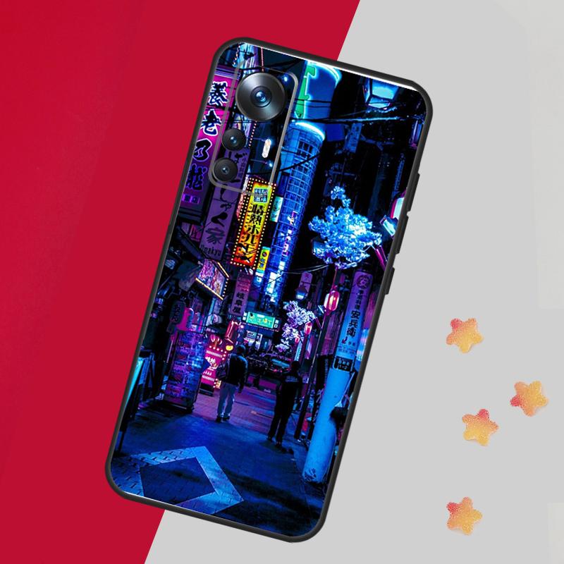 Japanese Night City Aesthetic Case For Xiaomi 15 14 13 Ultra 11T 12T 13T 14T Pro Cover For POCO X7 X6 X3 X5 F5 F6 F7 Pro