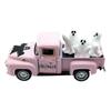Vintage Halloween Alloy Truck Model with Ghostly Figurines Vehicle Collectible Ornament Farmhouses Home Office Decors