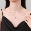 Leaf Pendant Sterling Silver 0.5ct D Color Moissanite Pendant Necklace For Women Sparkling Wedding Party Fine Jewelry