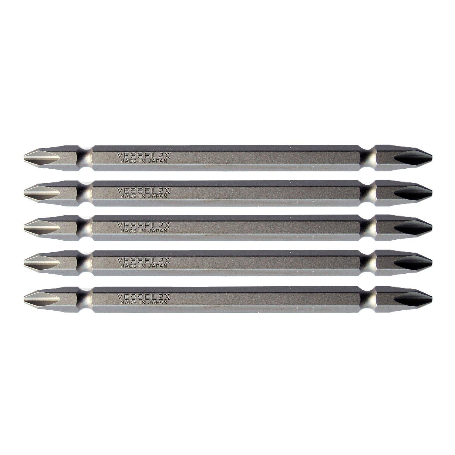

VESSEL High Hardness Double-Headed Bit Set +2×110 5-Piece BW-37