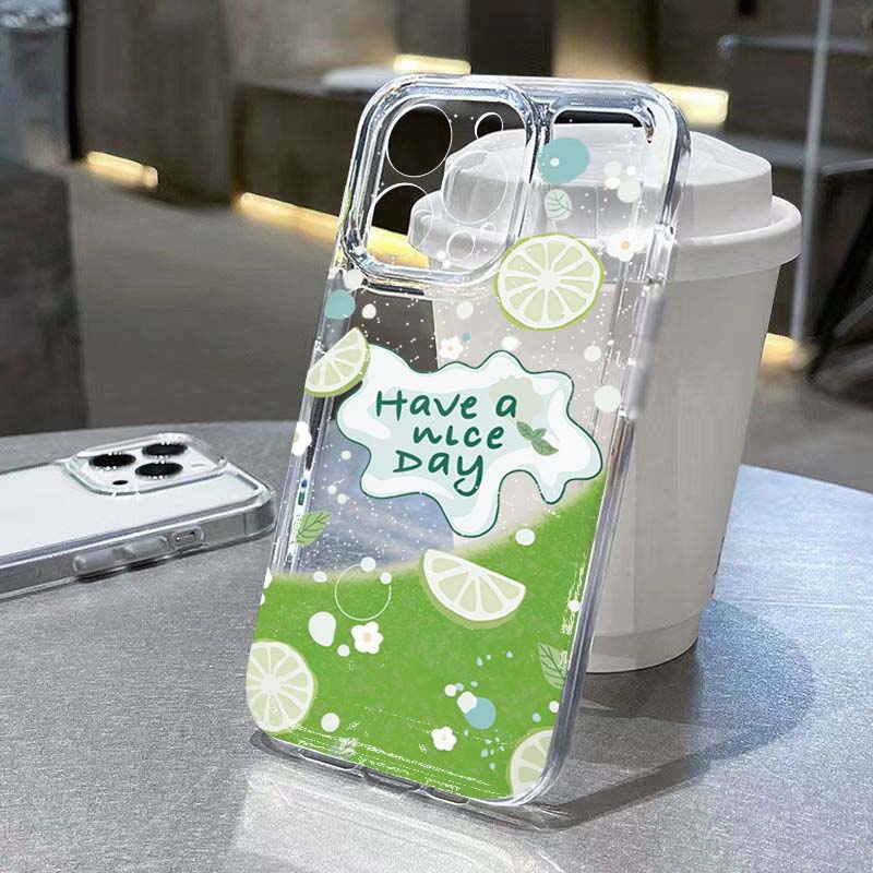 

Чехол для iPhone 16 15 14 13 12 11 Pro Max Mini Желтый Лимон Противоударный Прозрачный Мягкий Чехол для iPhone 16e XS X XR 7 8 Plus 16 Funda iPhone 15 Pro Max