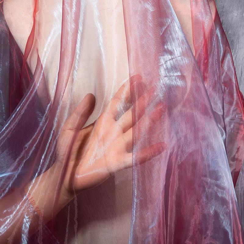 Gradient Organza Mesh Veil Skirt Fabric for Creative Decorations