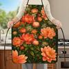 1 Floral Print Apron | Ideal for Baking and Cooking, Perfect Gift for Couples, Polyester, Durable and Comfortable, Suitable for Various Activities and