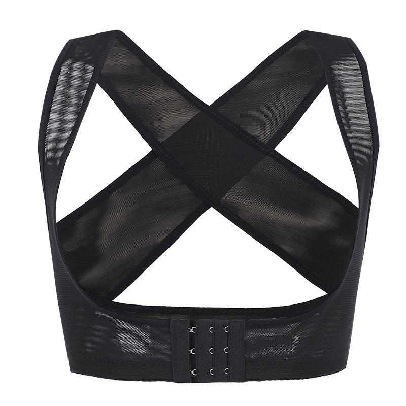 

Бюстгальтер с тремя рядами пряжек и антигорбуньями для красивой спины и расширения груди XL чёрный
