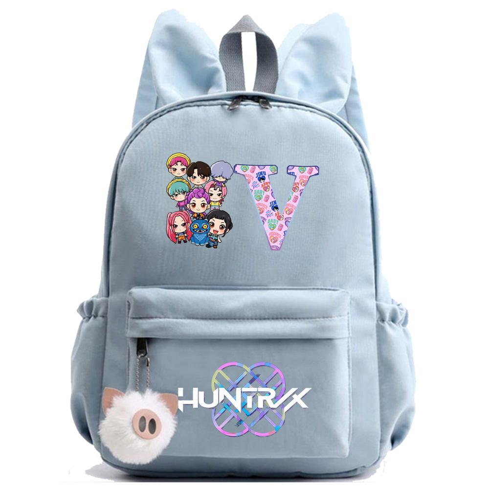 26 English Letter K-Pop Printed Backpack Student Teenager Bookbag for Boy Girl Schoolbag Kid Gift Women Large Capacity Travel Bag Rucksak
