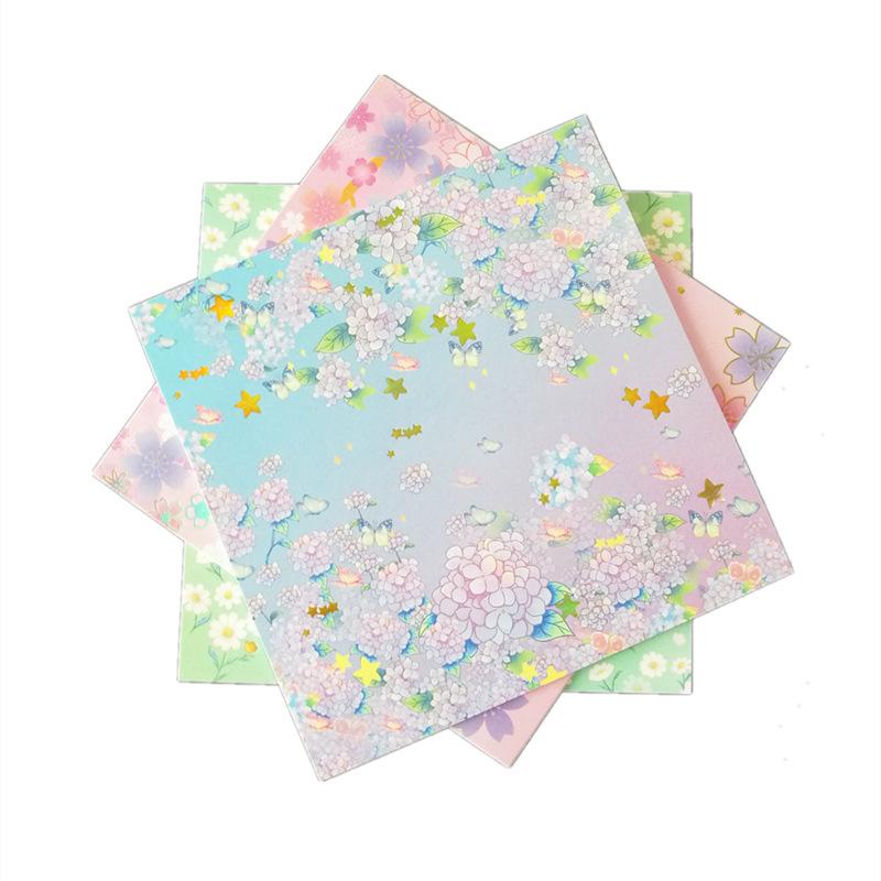 Japanese Handmade Hot Stamping Origami Chiyogami Paper Crane Print Cardstock, Free Shipping