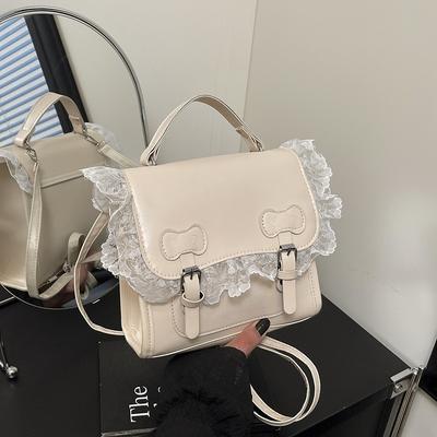 Sweet Lace Bow Handbag Fashion Design Popular Casual Shoulder Messenger Small Square Bag