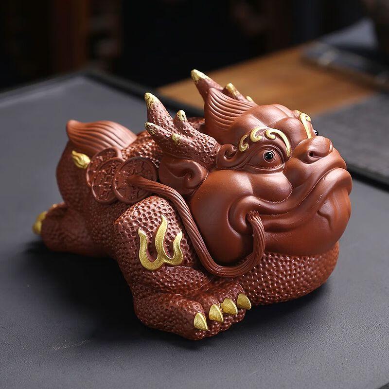 Color-Changing Golden Toad Tea Pet Ornament Large