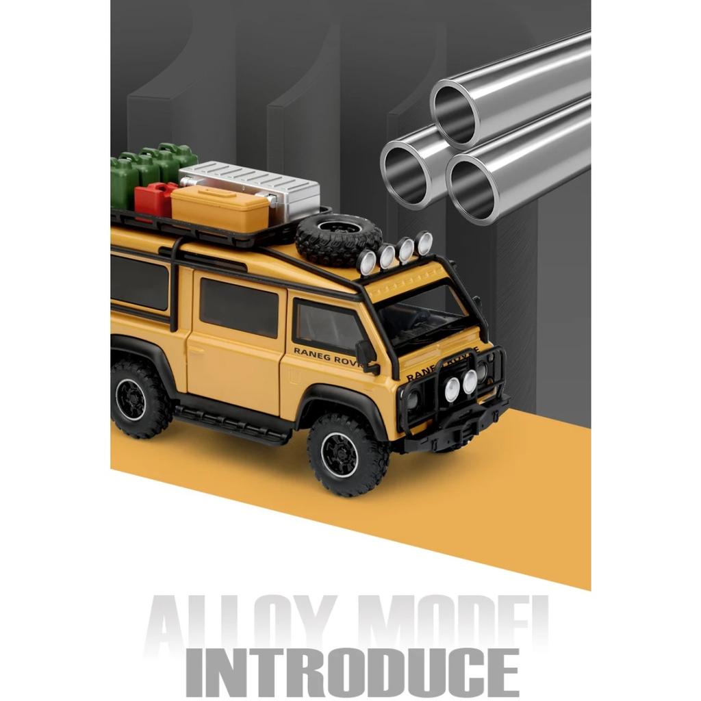 1/32 Land Rover Defender Off Road Van Alloy Diecast Car Model Sound Light Non Remote Control Vehicle Toys Children's Toy Car Boy