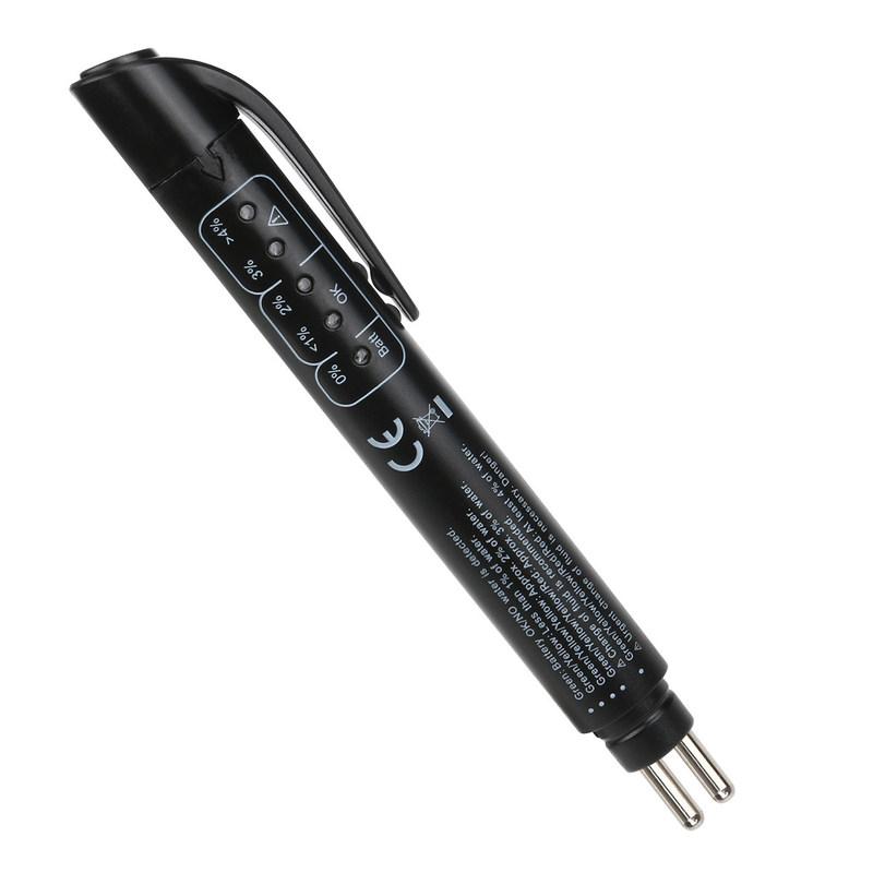 Leorx Brake Fluid Tester Pen Black Plastic Metal Car Maintenance Tool for Fluid 4 Indicator