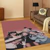 Tappeto Kpop B-Black Pink Gruppo Cantante Stella per Camera da Letto Soggiorno Divano Zerbino Decorazione Casa, Tappeto Area Antiscivolo Regalo