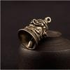 2pcs Three Lions Head Bell Small Ornaments Desk Feng Shui Decorations Retro Brass Keychain Pendants Home Decor for Living Room