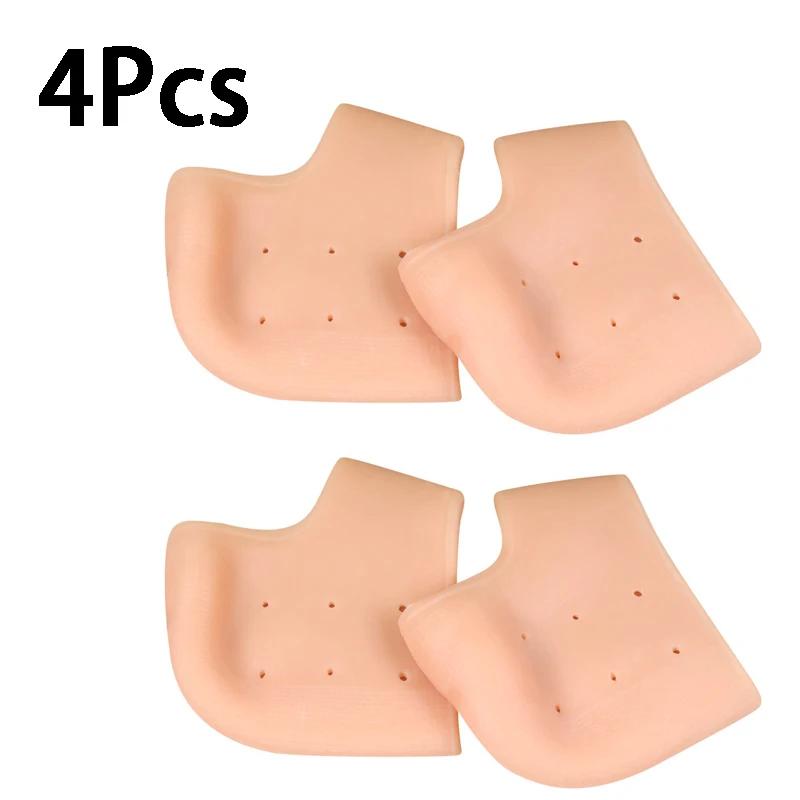 2pcs/4pcs Silicone Heel Protector Spurs Cracked Feet Plantar Fasciitis Gel Thick Heel Pad Pain Relief Foot Care Products