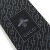 Excellent GUCCI tie G logo regimental stripes Dark brown gray silk mens Used