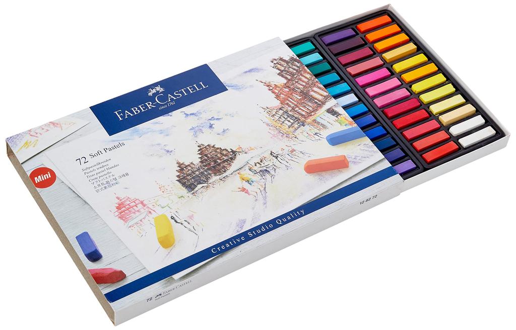 Faber-Castell Pastellfarben, 70 Farben, 72-teiliges Set, Pappschachtel, 128272 [Offizielles japanisches Produkt]