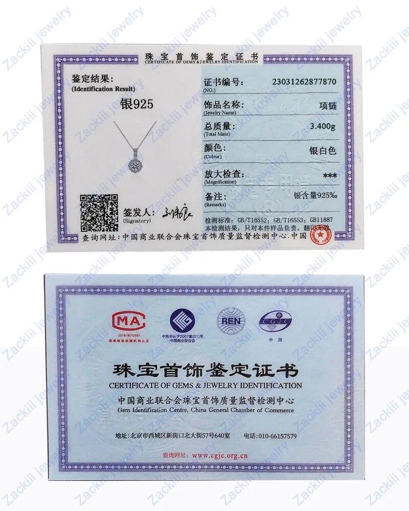 D Color Vvs Colier moissanit certificat la modă, creat de laborator, pandantiv cu diamant, 100% argint solid, bijuterii de nuntă