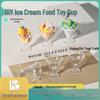 Light Clay Cream Glue Toy: 6-Piece Ice Cream Sundae Plastic Container Set