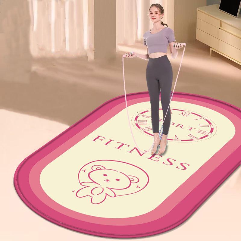 Thick Oval Diatom Mud Shock Absorption Fitness & Yoga Mat - Non-Slip, Dirt-Resistant, Sound-Insulating Jump Rope and Foot Pad