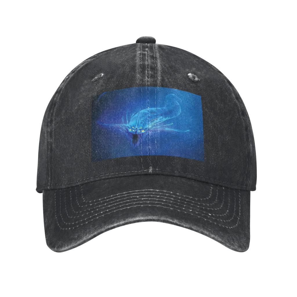 Subnautica - Ghost Leviathan Denim Fabric Cap Casual Baseball Caps Adjustable Hat Summer Unisex Baseball Hats