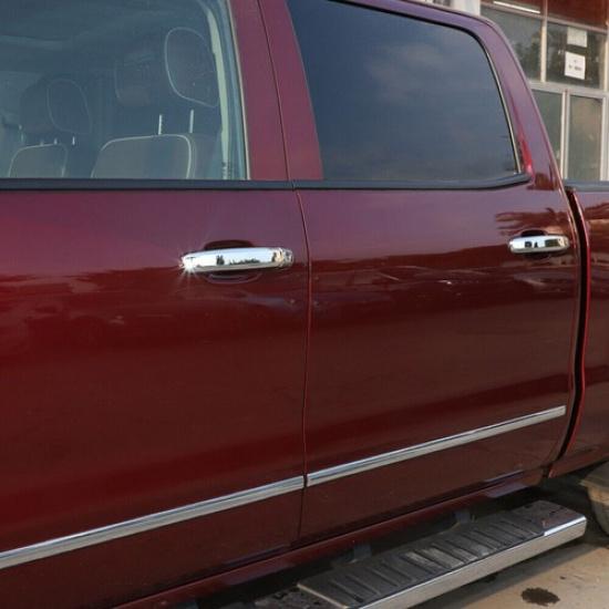 Door Handle Bezel Shell Covers For Chevy Silverado 2014-2018 Chrome Accessories