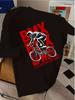 BMX Bicycle Graphic T-Shirt For, Casual Short-Sleeve Printed Top, Trendy and Fashionable Sporty Style Design, Loose Fit, Comfortable, Breathable, and