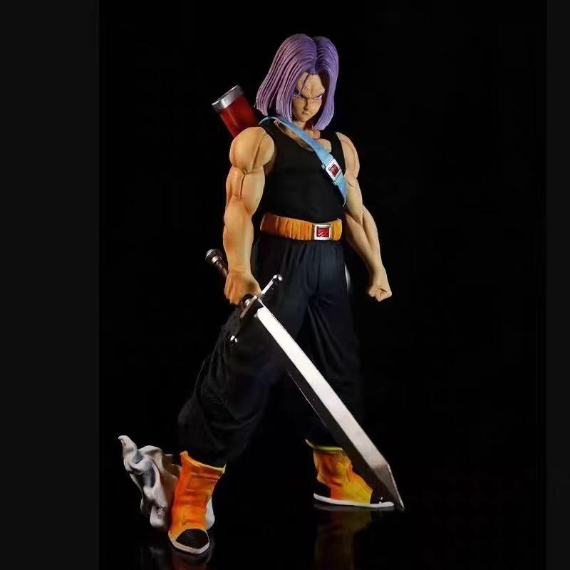 27cm Anime Dragon Ball Z Double headed Future Warrior Trunks Action Figure Statue PVC Collection Model  Boy Toys Gifts