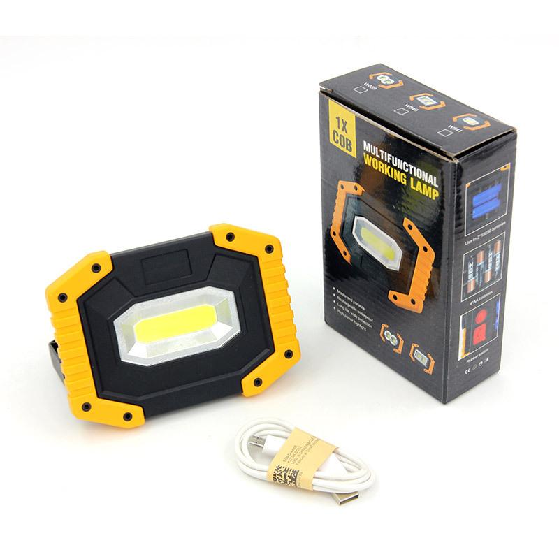 Multi-functional Portable USB Charging Floodlight LED Working Light Emergency Night Market Light