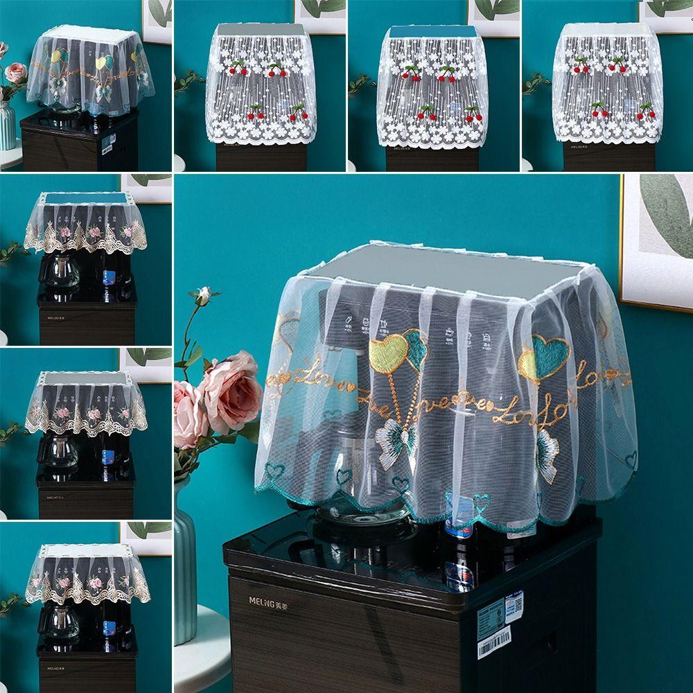 Dust-proof Tea Bar Machine Cover Lace Barrel Dust Cover for Home Office Decoration